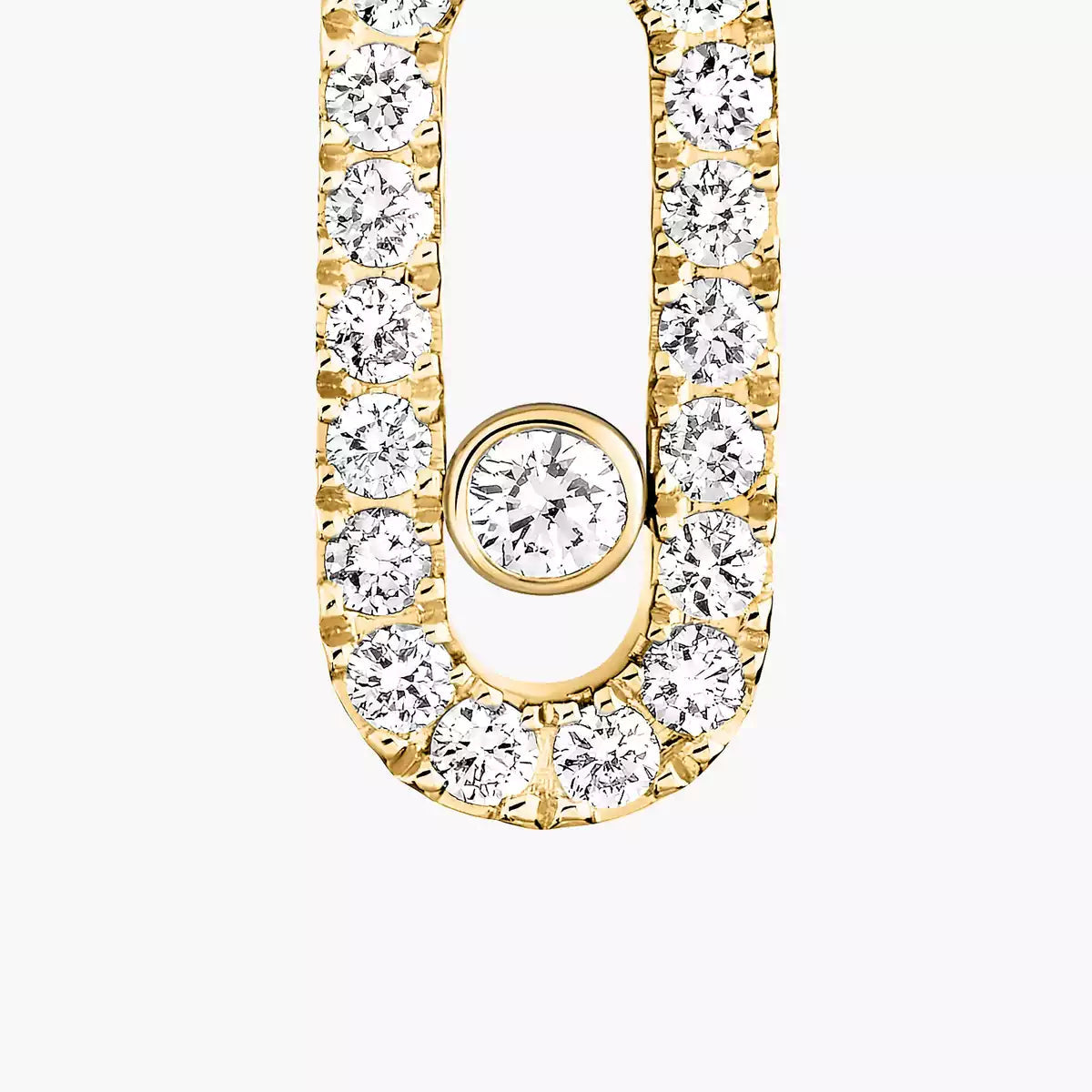 [moco jewelrys ]Move Uno Single Diamond Hoop Earring