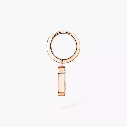 [moco jewelrys ]Move Uno Single Diamond Hoop Earring