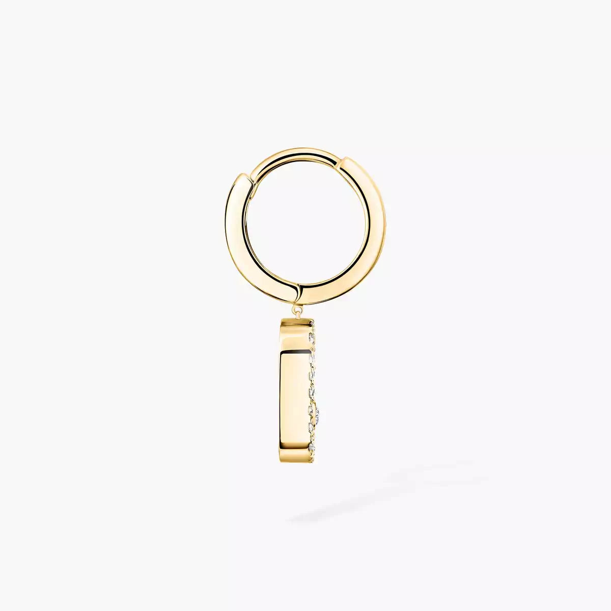 [moco jewelrys ]Move Uno Single Diamond Hoop Earring