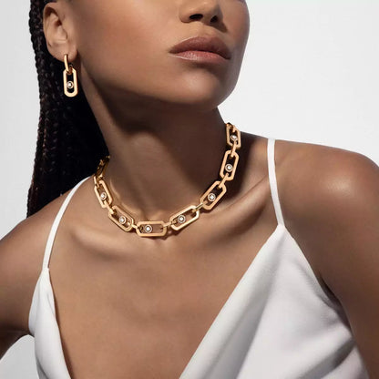 [moco jewelrys ] So Move XL Diamond Hoop Earring