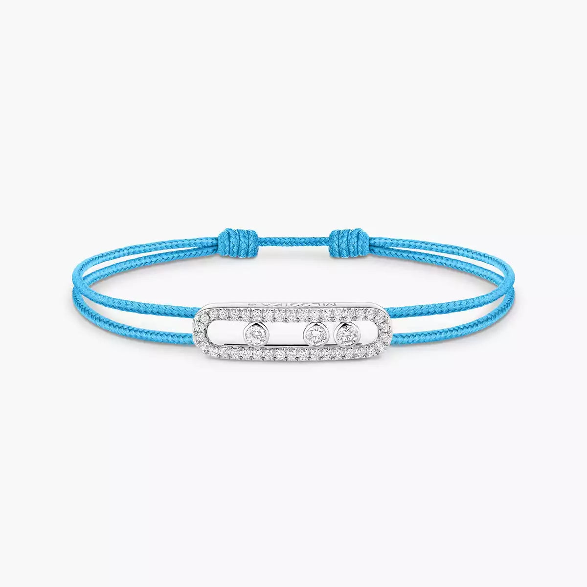[moco jewelrys ]MK Care(s) pink cord pavé bracelet
