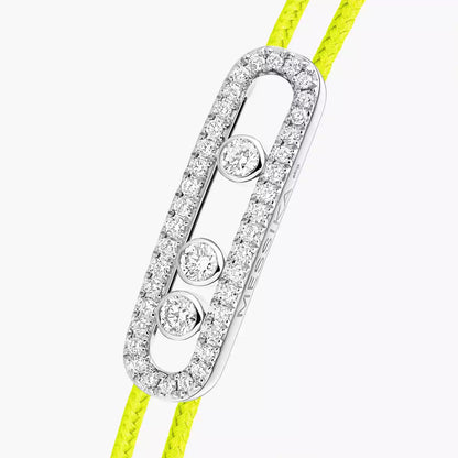 [moco jewelrys ]MK Care(s) pink cord pavé bracelet
