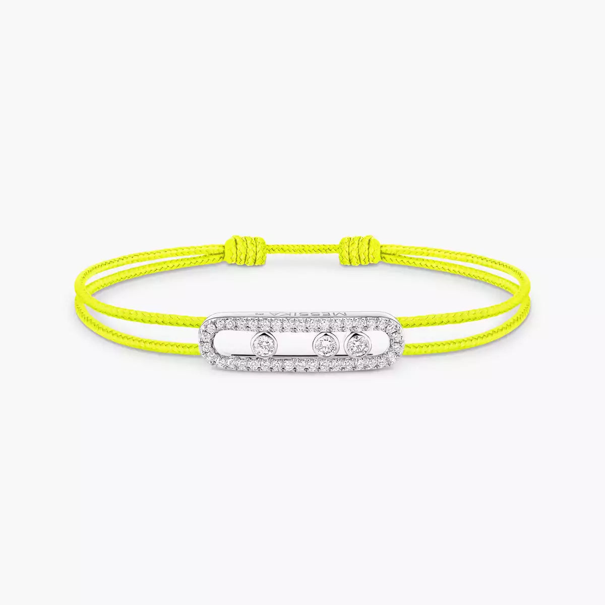 [moco jewelrys ]MK Care(s) pink cord pavé bracelet