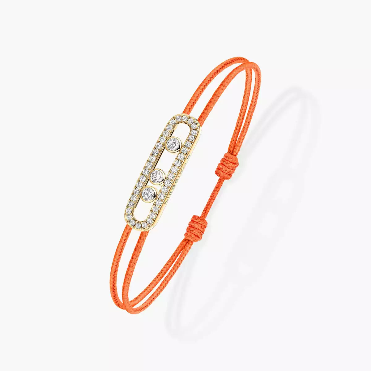 [moco jewelrys ]MK Care(s) pink cord pavé bracelet