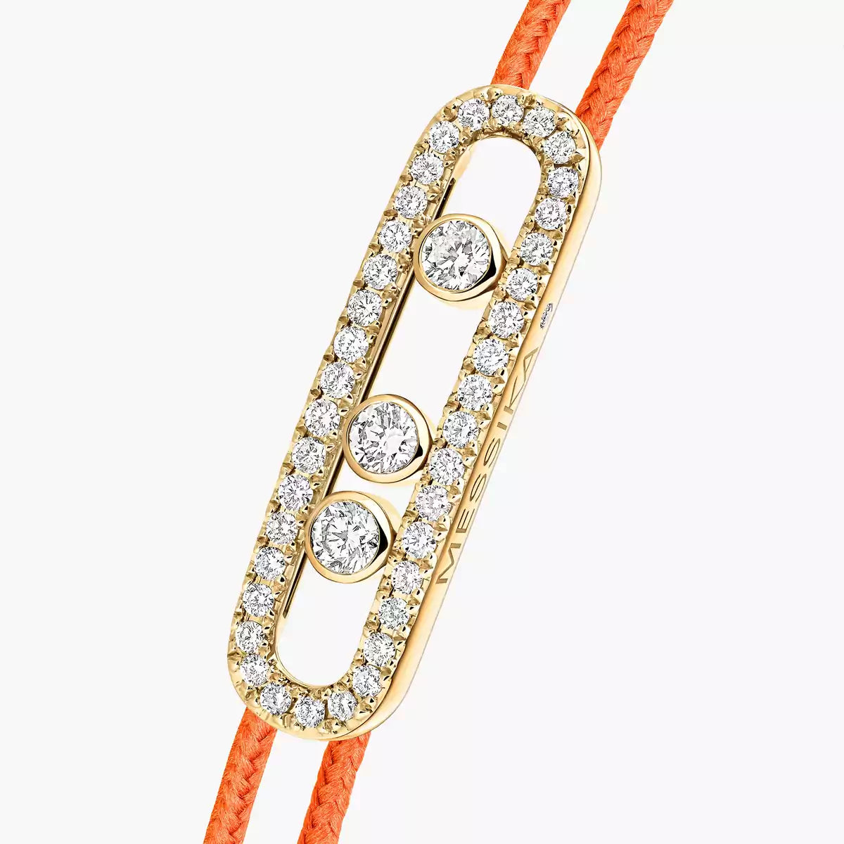 [moco jewelrys ]MK Care(s) pink cord pavé bracelet