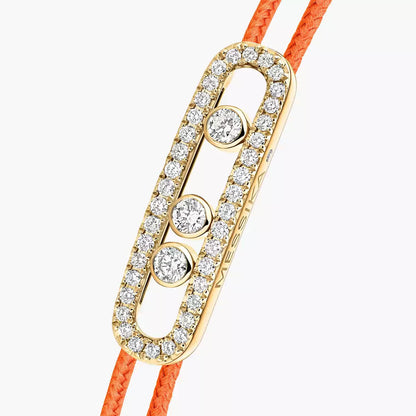 [moco jewelrys ]MK Care(s) pink cord pavé bracelet