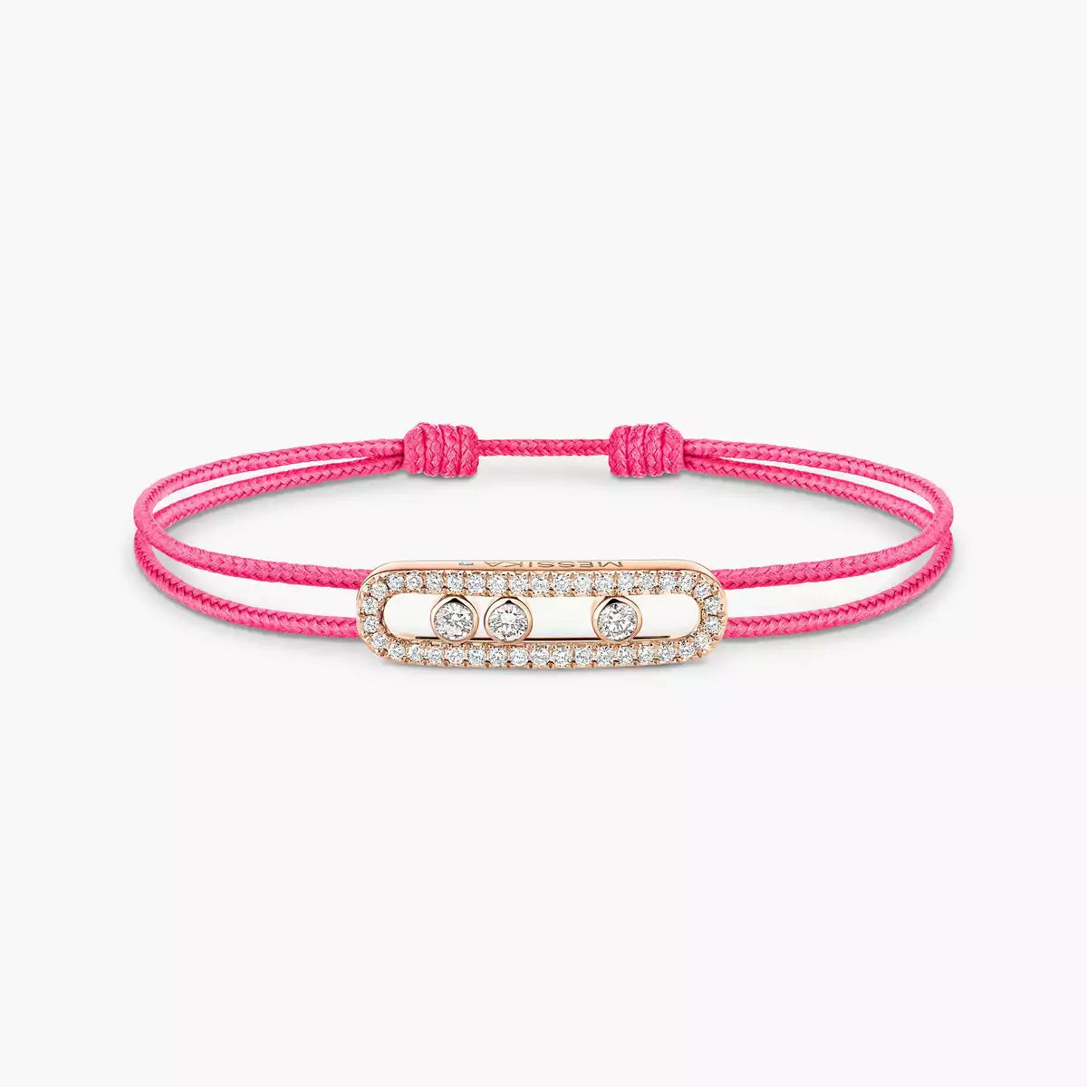 [moco jewelrys ]MK Care(s) pink cord pavé bracelet