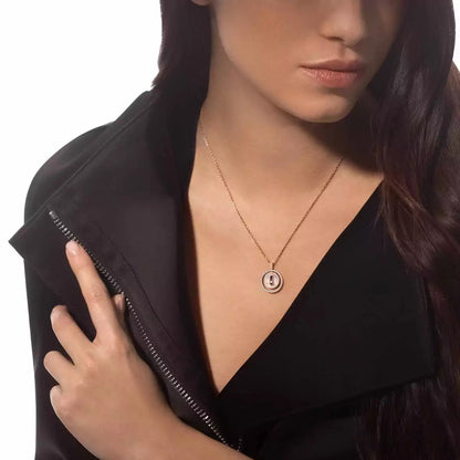 [moco jewelrys]Lucky Move Diamond Necklace in Rose Gold and White Mother-of-Pearl