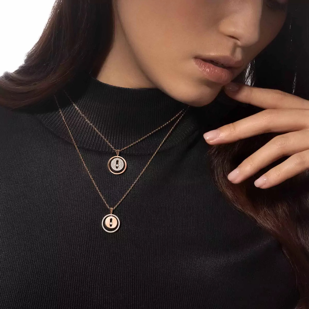 [moco jewelrys] Lucky Move Diamond Necklace