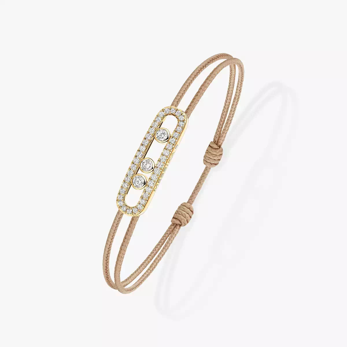[moco jewelrys ]MK Care(s) pink cord pavé bracelet