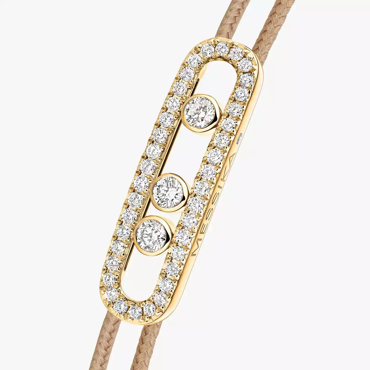 [moco jewelrys ]MK Care(s) pink cord pavé bracelet
