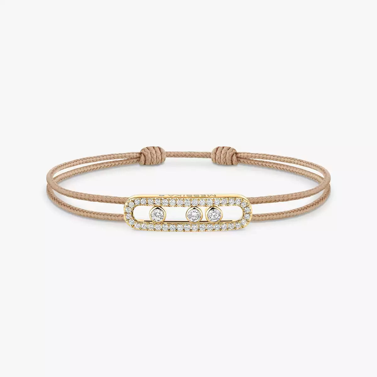 [moco jewelrys ]MK Care(s) pink cord pavé bracelet