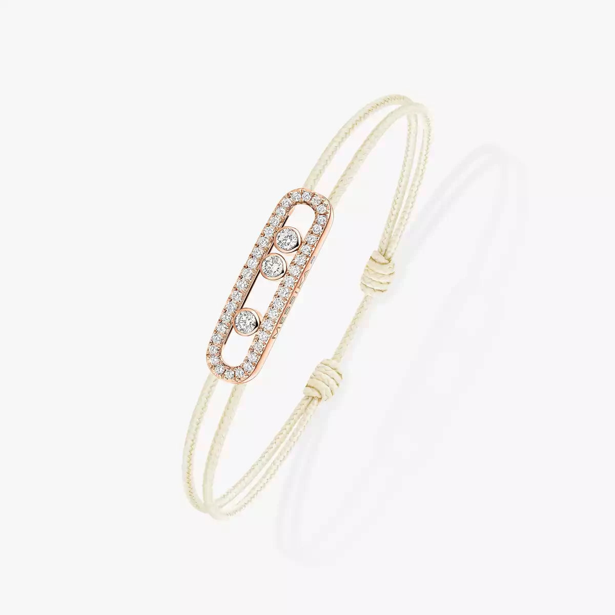 [moco jewelrys ]MK Care(s) pink cord pavé bracelet