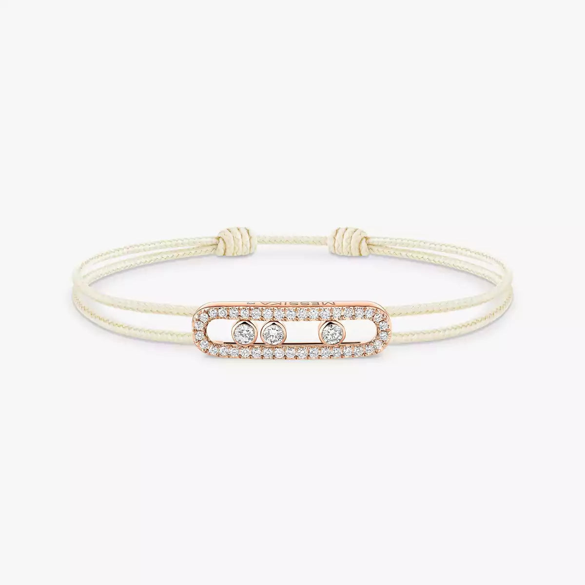 [moco jewelrys ]MK Care(s) pink cord pavé bracelet