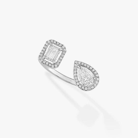 [moco jewelrys ]MY TWIN TOI & MOI SILVER DIAMOND RING