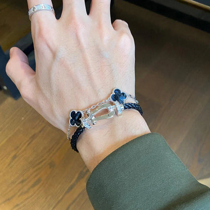 [Moco jewelrys]CLOVER 5 MOTIF PIETERSITE BRACELET COLLECTION