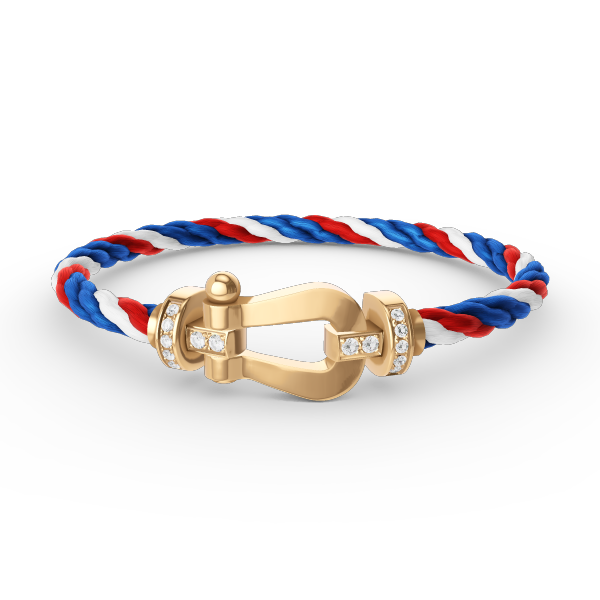 [moco jewelrys]FORCE LARGE HORSESHOE HALF DIAMOND BRACELET GOLD