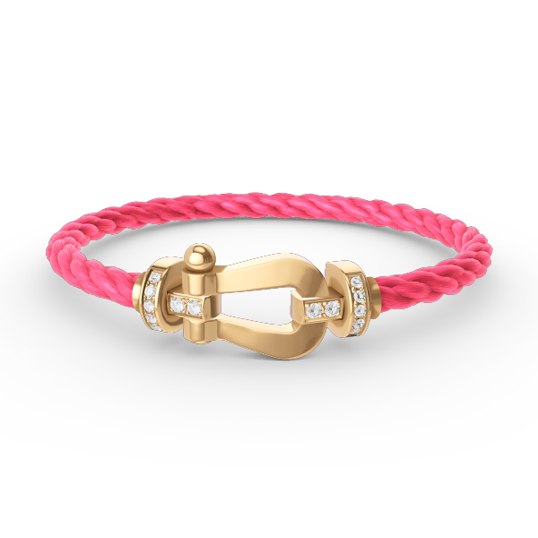 [moco jewelrys]FORCE LARGE HORSESHOE HALF DIAMOND BRACELET GOLD