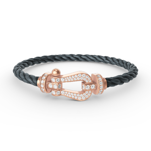 [moco jewelrys]FORCE LARGE HORSESHOE FULL DIAMOND BRACELET ROSE GOLD