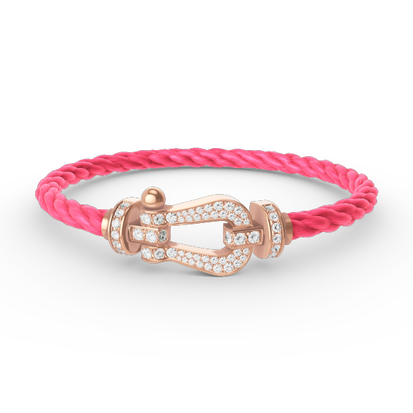 [moco jewelrys]FORCE LARGE HORSESHOE FULL DIAMOND BRACELET ROSE GOLD