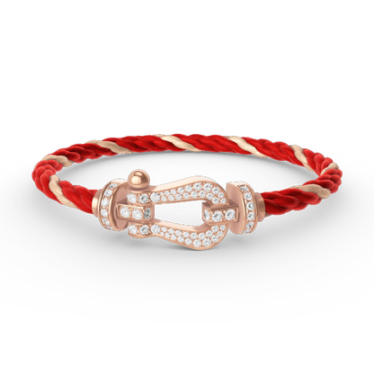[moco jewelrys]FORCE LARGE HORSESHOE FULL DIAMOND BRACELET ROSE GOLD
