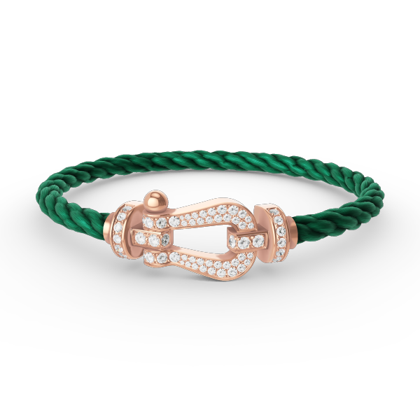 [moco jewelrys]FORCE LARGE HORSESHOE FULL DIAMOND BRACELET ROSE GOLD