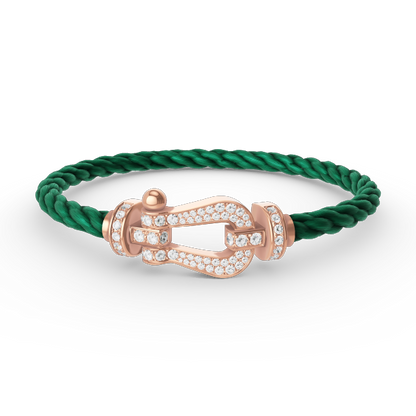 [moco jewelrys]FORCE LARGE HORSESHOE FULL DIAMOND BRACELET ROSE GOLD