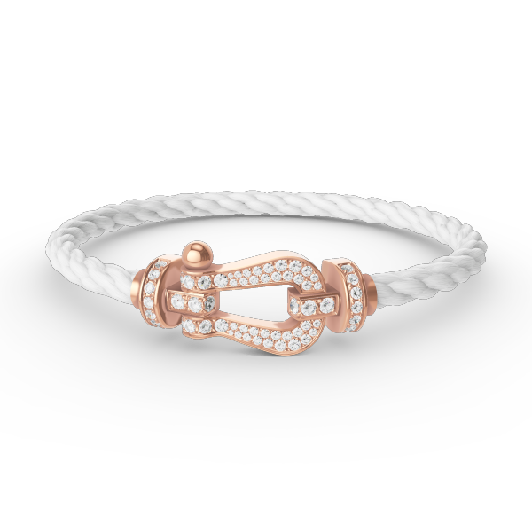 [moco jewelrys]FORCE LARGE HORSESHOE FULL DIAMOND BRACELET ROSE GOLD