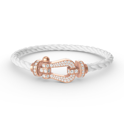 [moco jewelrys]FORCE LARGE HORSESHOE FULL DIAMOND BRACELET ROSE GOLD