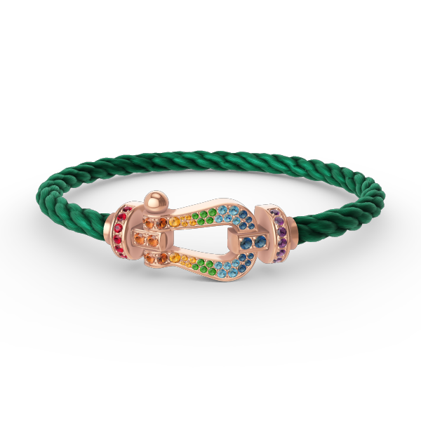 [moco jewelrys]FORCE LARGE HORSESHOE  COLORED DIAMOND BRACELET ROSE GOLD