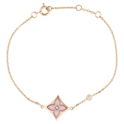 [moco jewelrys]STAR 1 DIAMOND PINK GOLD BRACELET