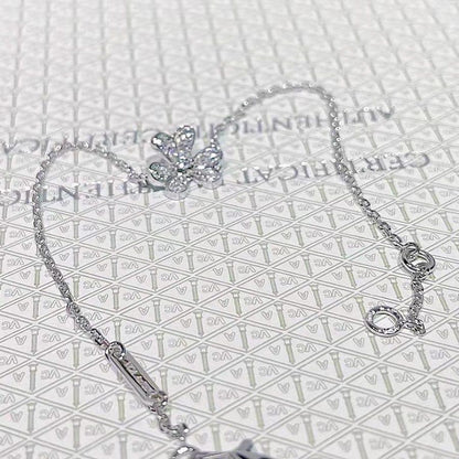[moco jewelrys]FRIVOLE SILVER FLOWER DIAMOND BRACELET