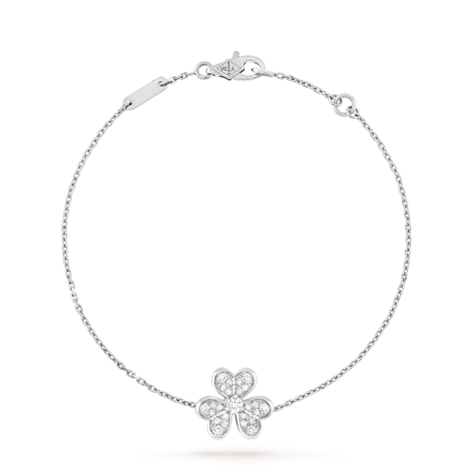 [moco jewelrys]FRIVOLE SILVER FLOWER DIAMOND BRACELET