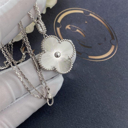 [moco jewelrys]CLOVER 25MM SILVER BIG CLOVER NECKLACE