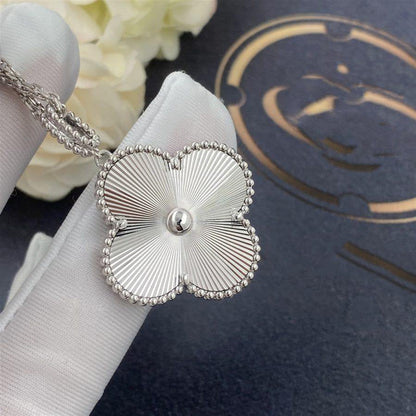 [moco jewelrys]CLOVER 25MM SILVER BIG CLOVER NECKLACE