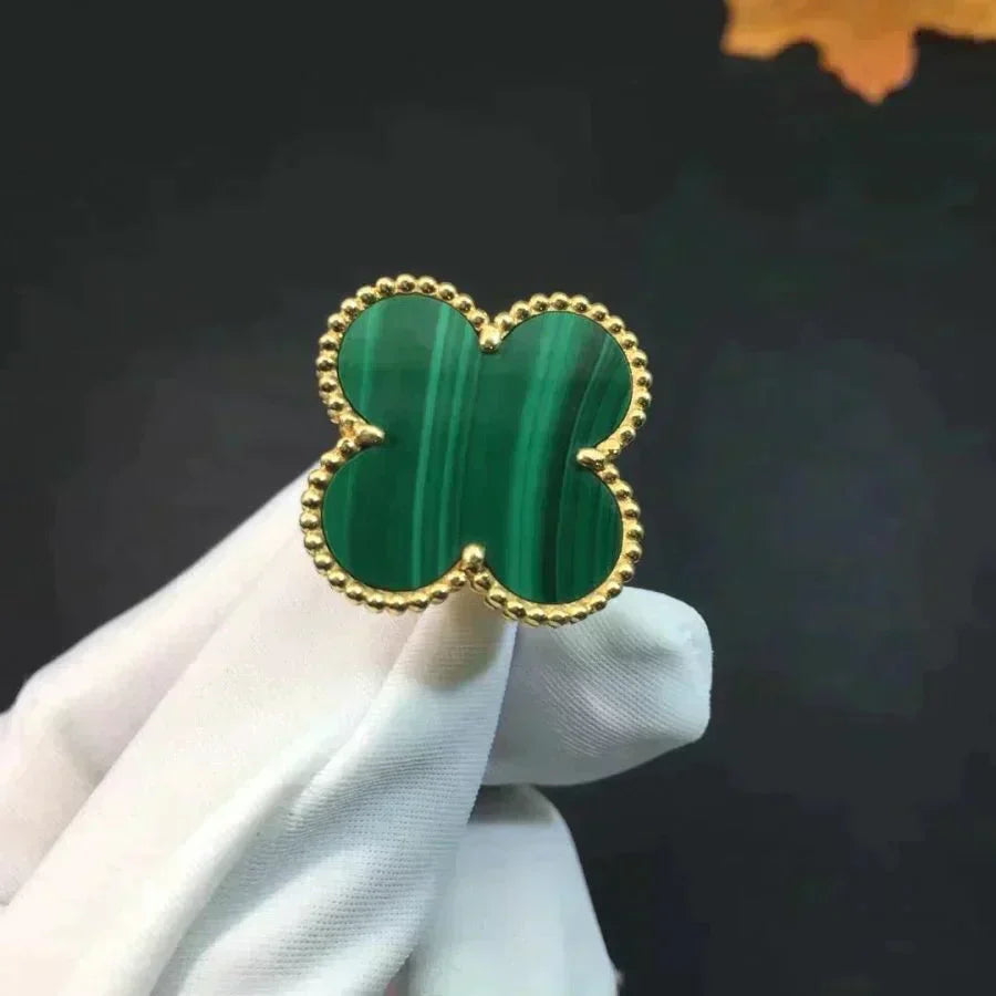 [moco jewelrys]CLOVER MALACHITE RING
