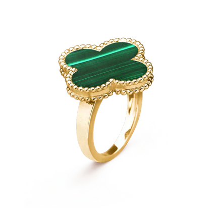 [moco jewelrys]CLOVER MALACHITE RING