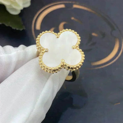 [moco jewelrys]CLOVER WHITE MOP RING