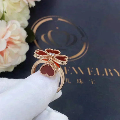 [moco jewelrys]SWEET CLOVER CARNELIAN RING