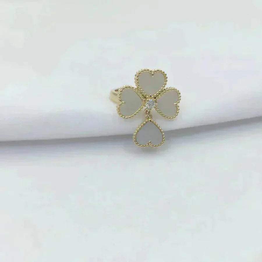 [moco jewelrys]SWEET CLOVER WHITE MOP RING