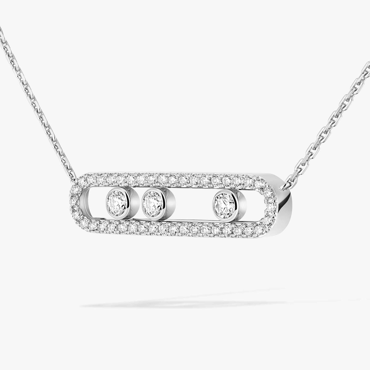 [moco jewelrys ] Move Pave_ Rose Gold Diamond Necklace