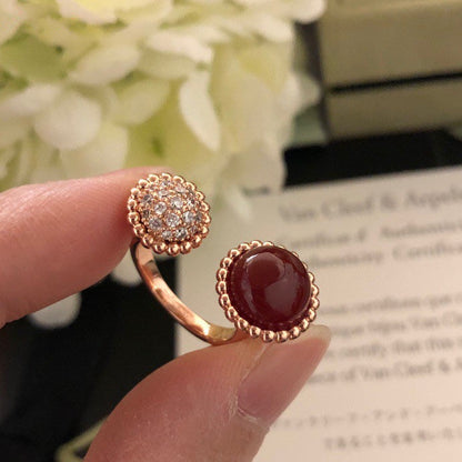 [moco jewelrys]PERLEE COULEURS DIAMOND ROSE GOLD BETWEEN THE FINGER RING