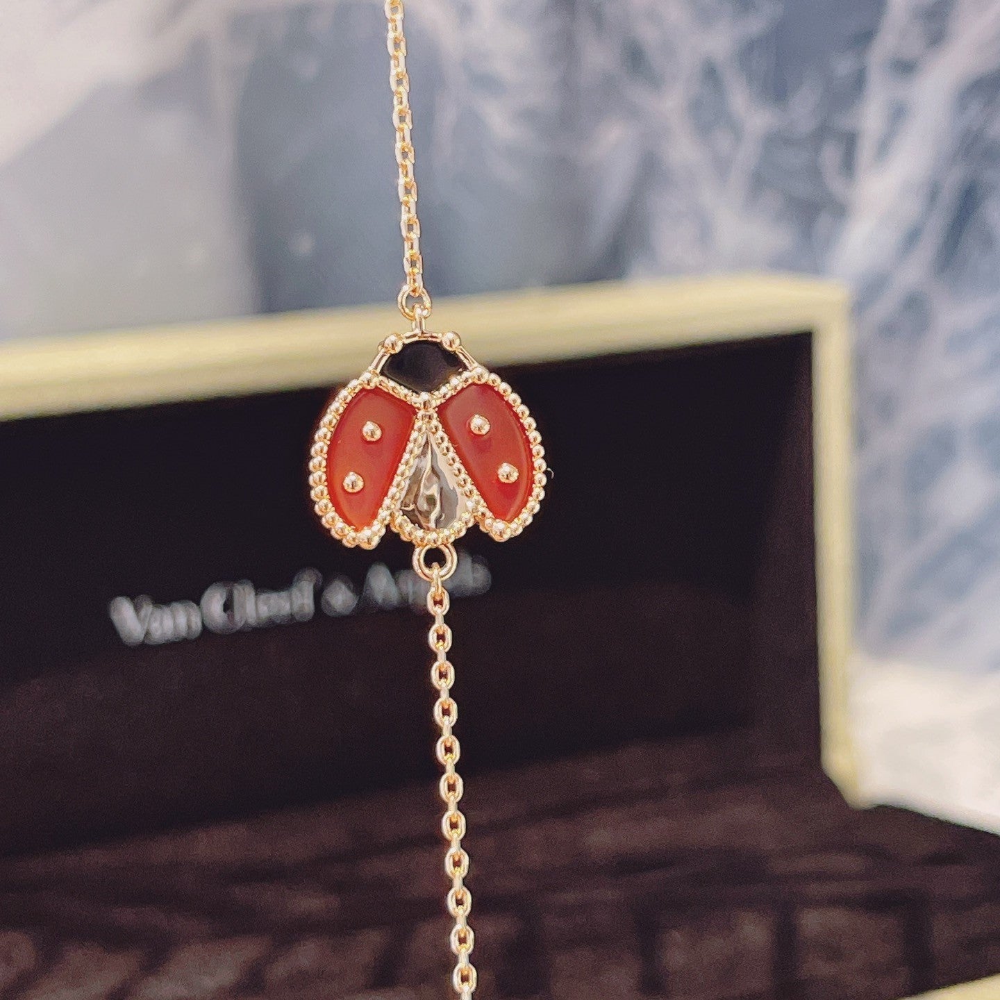 [moco jewelrys]LUCKY SPRING 1 MOTIF PINK GOLD BRACELET
