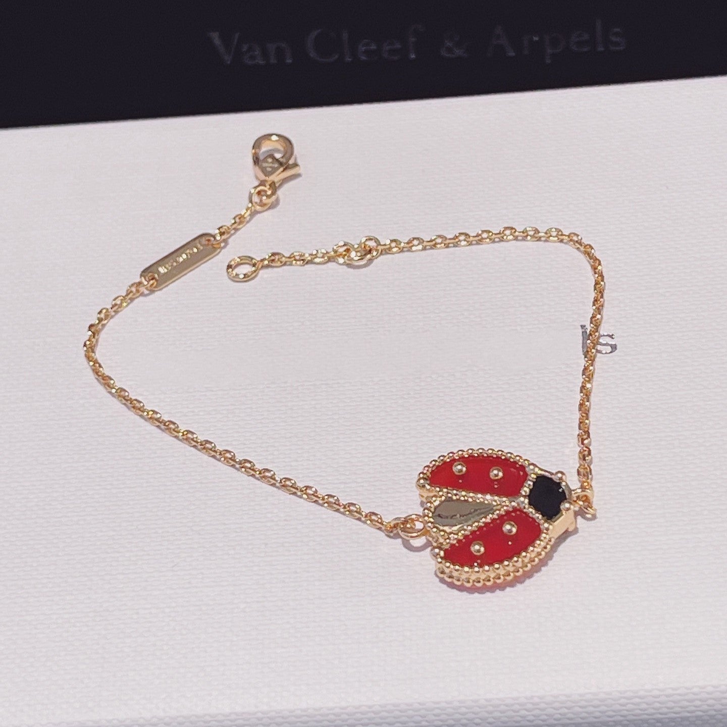 [moco jewelrys]LUCKY SPRING 1 MOTIF PINK GOLD BRACELET