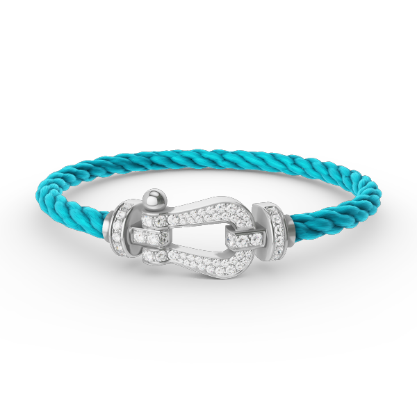 [moco jewelrys]FORCE LARGE HORSESHOE FULL DIAMOND BRACELET SILVER