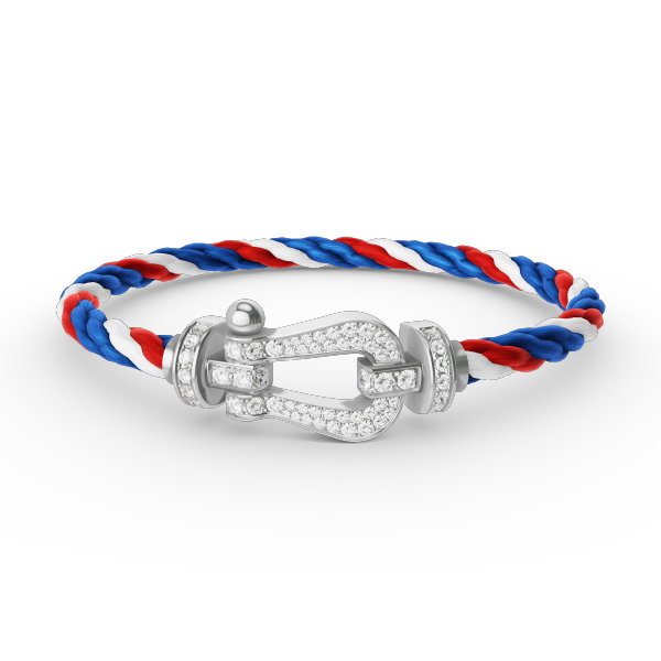[moco jewelrys]FORCE LARGE HORSESHOE FULL DIAMOND BRACELET SILVER