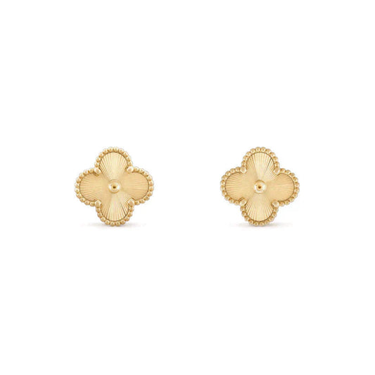 [moco jewelrys]CLOVER MEDIUM 1 MOTIFS LASER EARRINGS