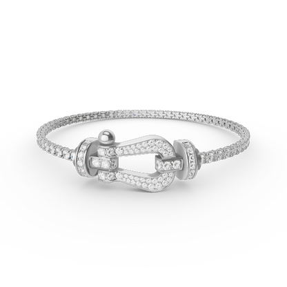 [moco jewelrys]FORCE  LARGE HORSESHOE FULL DIAMOND TENNIS BRACELET